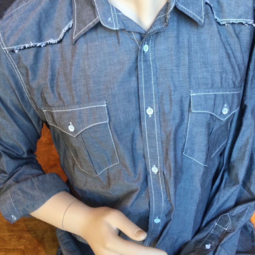 AMERICAN RAG Button Down Men's Shirt - Picture 15 of 16